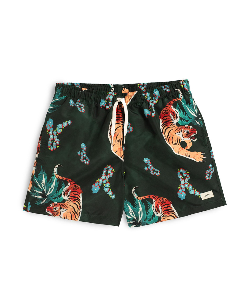 Forest Tiger Print Swim Trunk 1