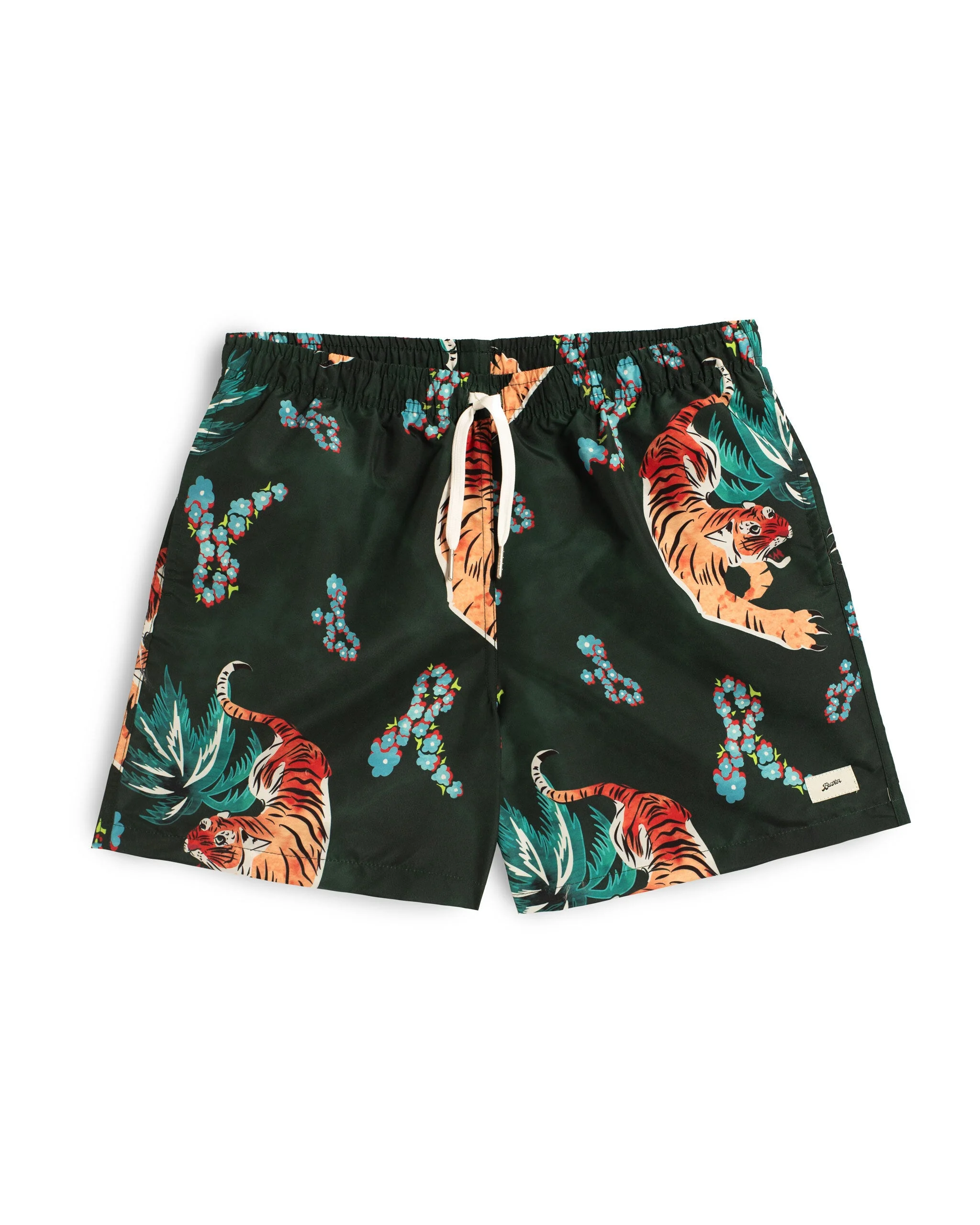Forest Tiger Print Swim Trunk - 1