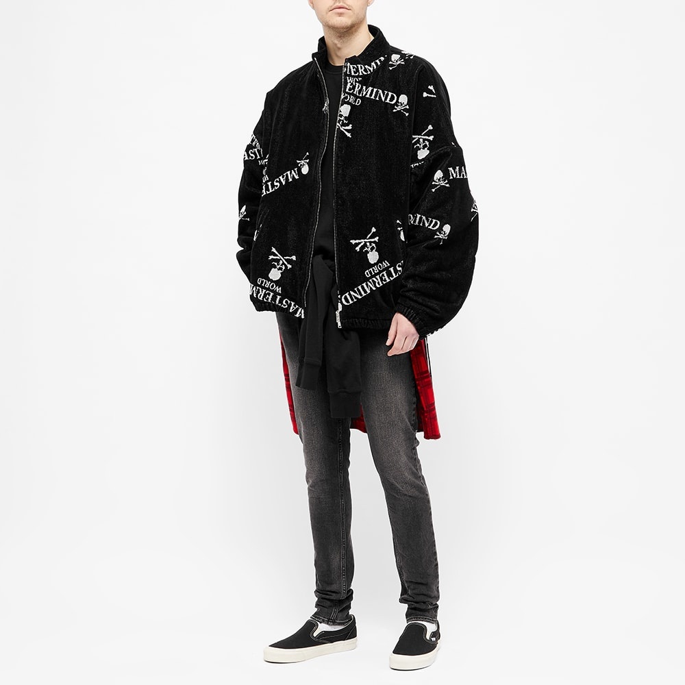 MASTERMIND WORLD Monogram Skull Towelling Jacket - 8