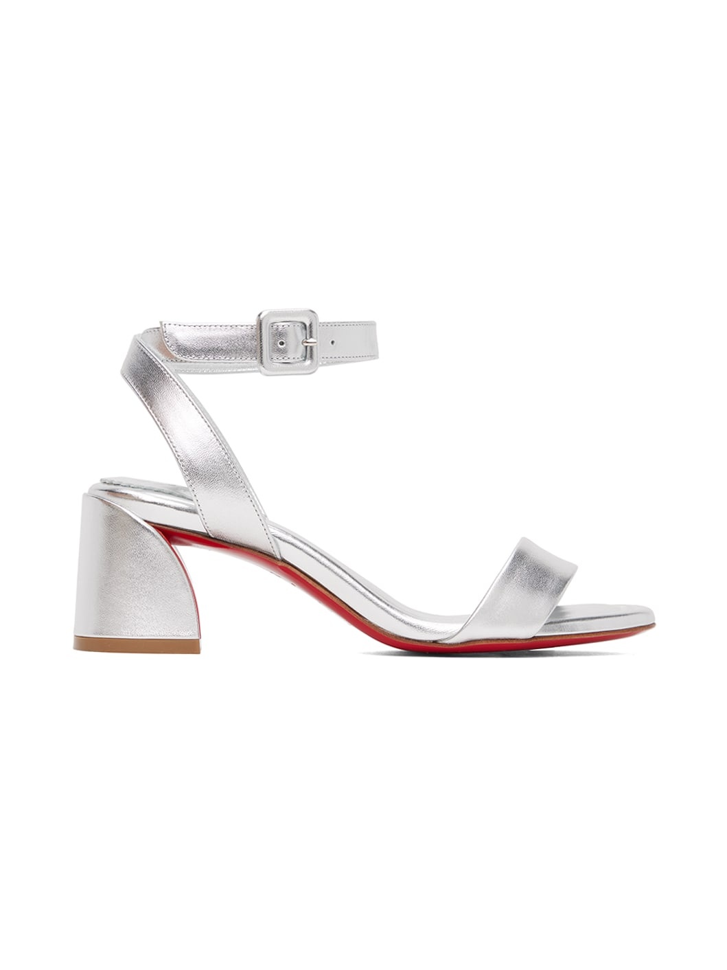Christian Louboutin Silver Miss Sabina 55 Heeled Sandals | REVERSIBLE