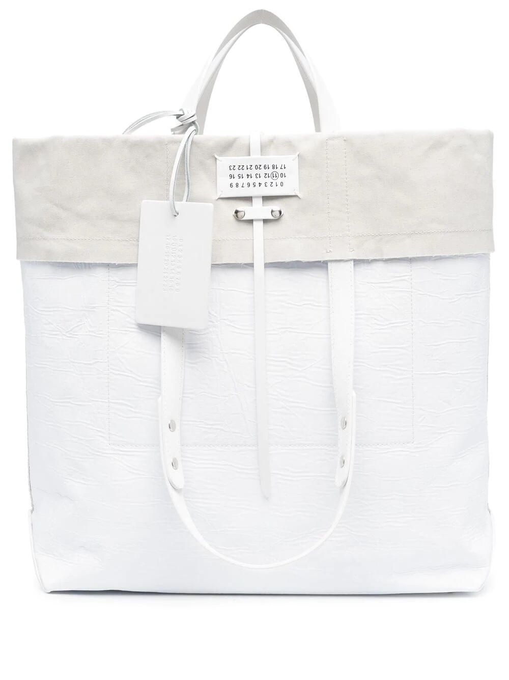 number patch tote bag - 1