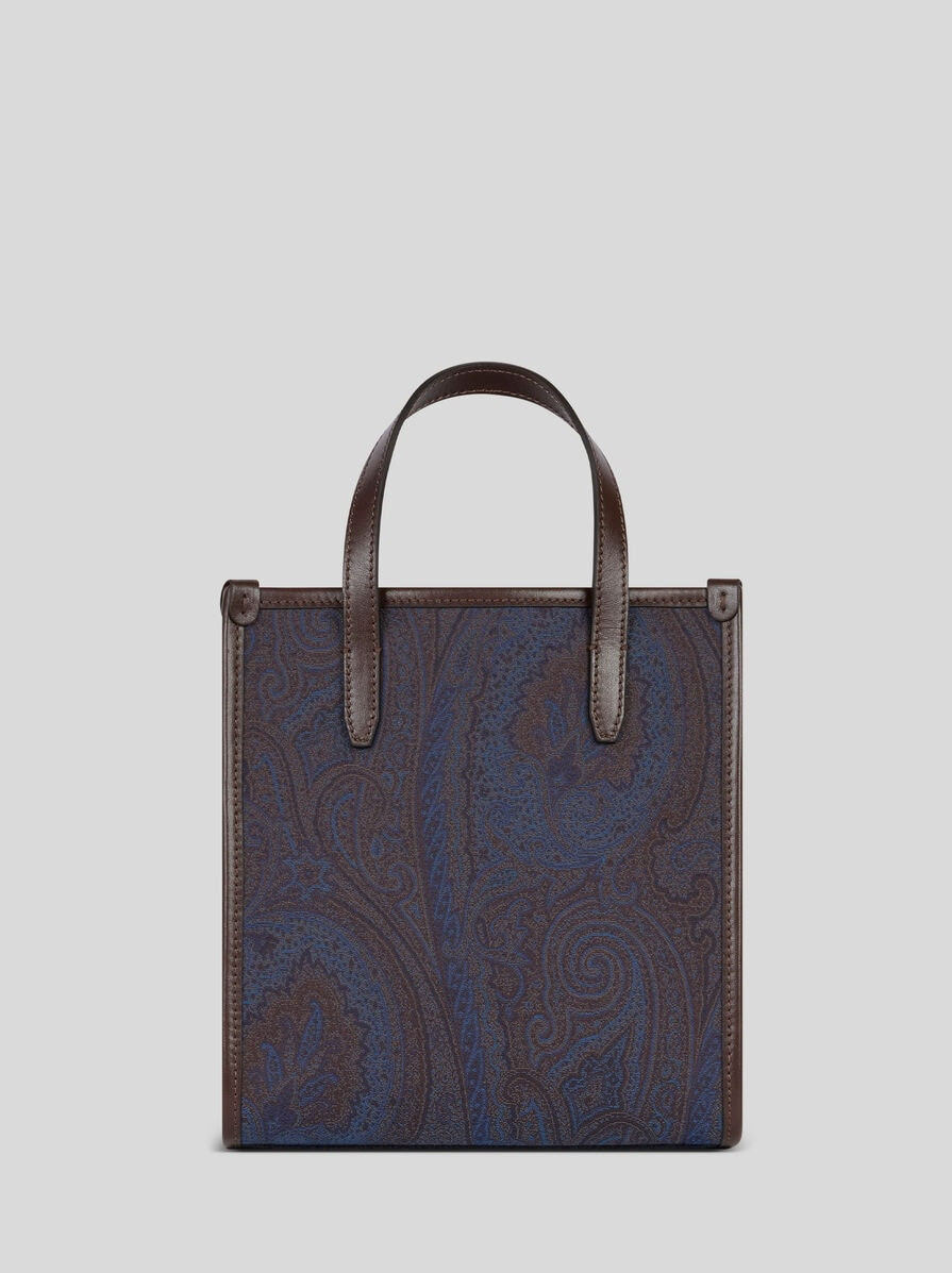 SMALL LOVE TROTTER BAG WITH BLUE PAISLEY MOTIF - 2