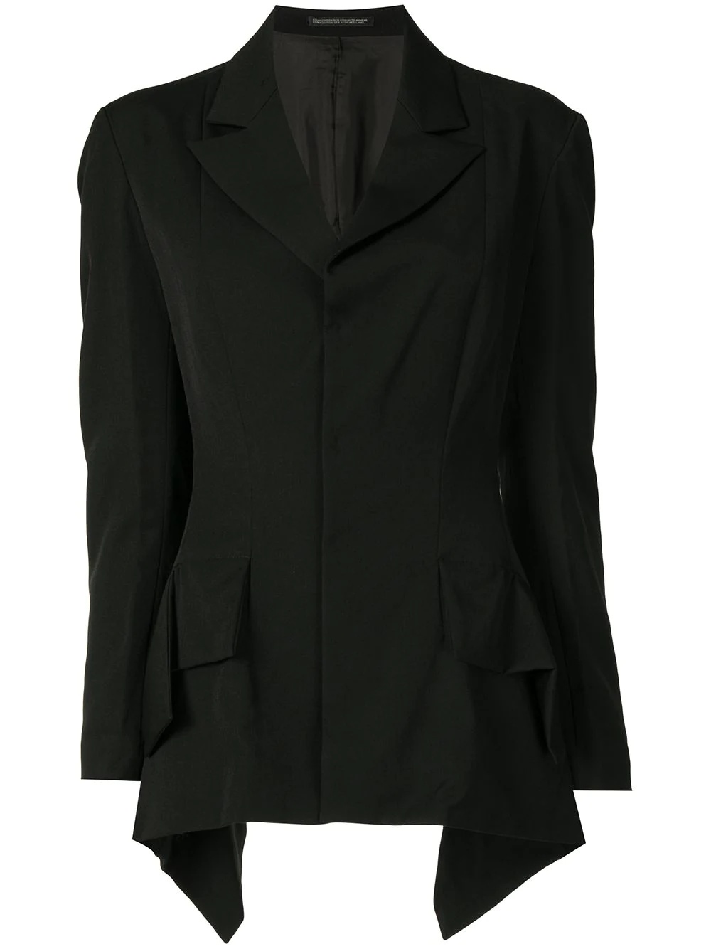 asymmetric single-brassed blazer - 1