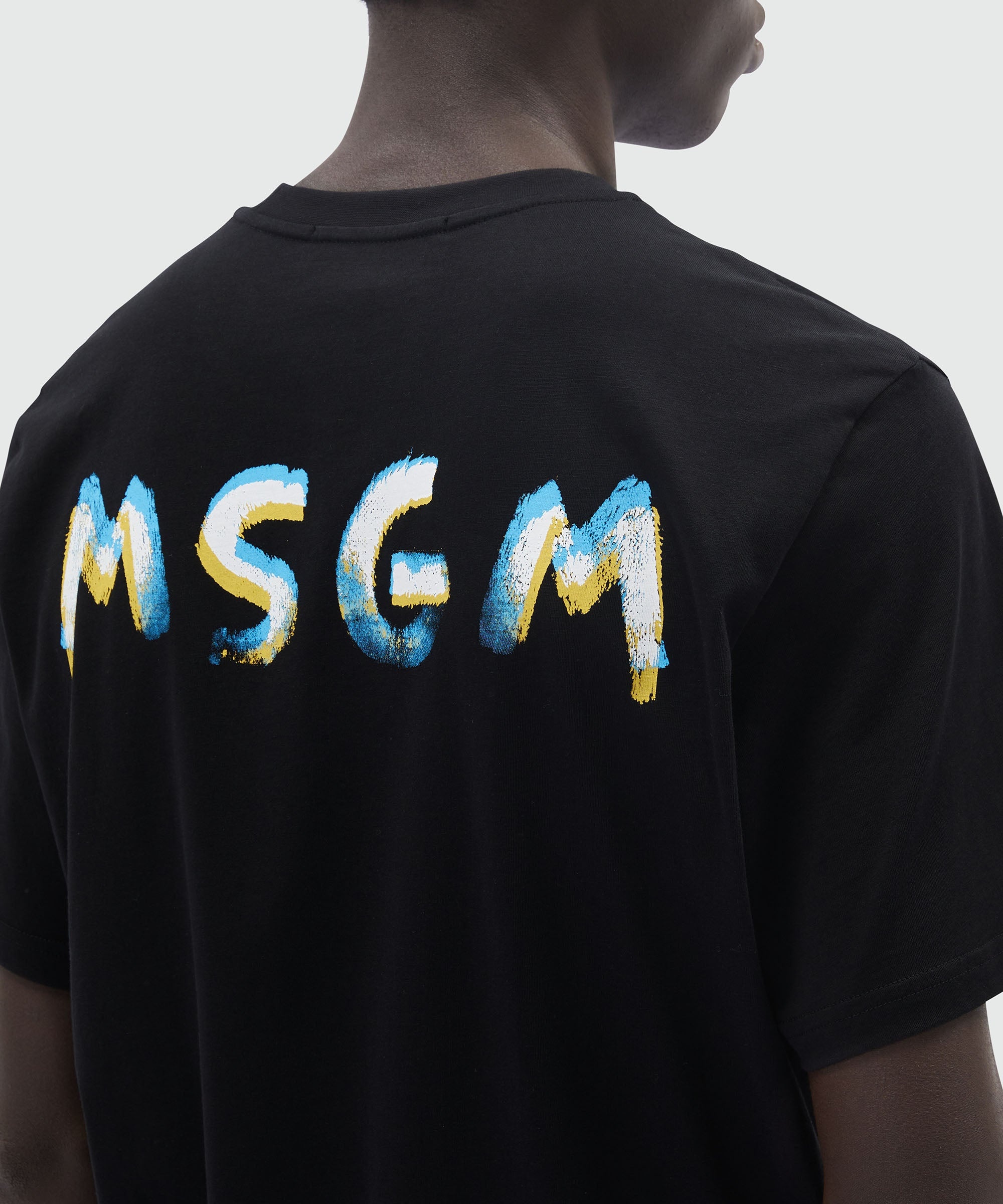 Black jersey T-Shirt with crayon logo - 5