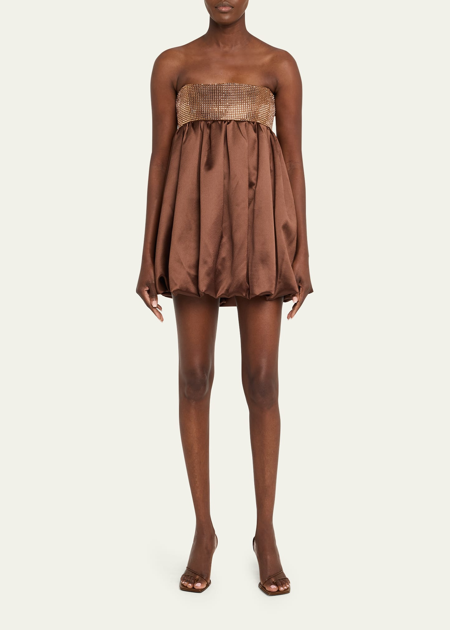 Delfina Strapless Bubble Mini Dress - 2