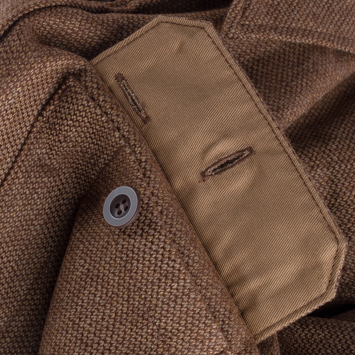 IHDR-434-CBR 14oz Fox Brothers®  Barleycorn Flannel CPO Shirt - Cigar Brown - 13