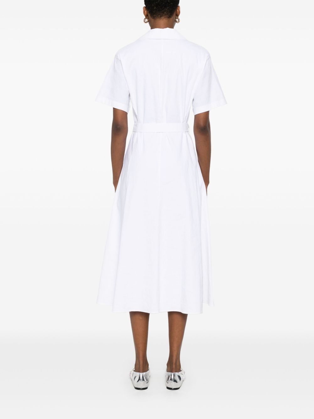 short-sleeve midi dress - 4
