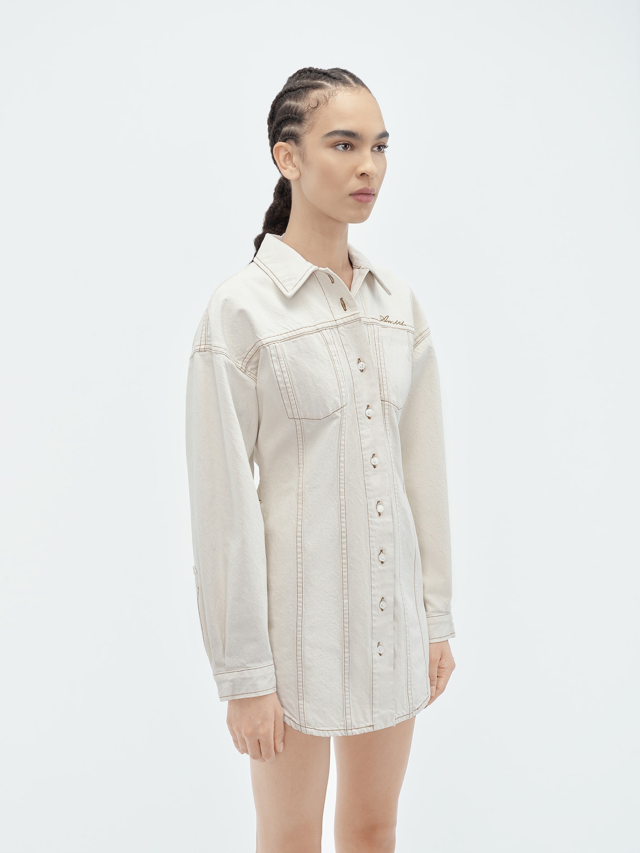 AMIRI SCRIPT SHIRT DRESS - 4