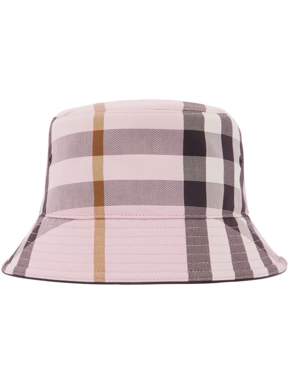 check-pattern bucket hat - 1