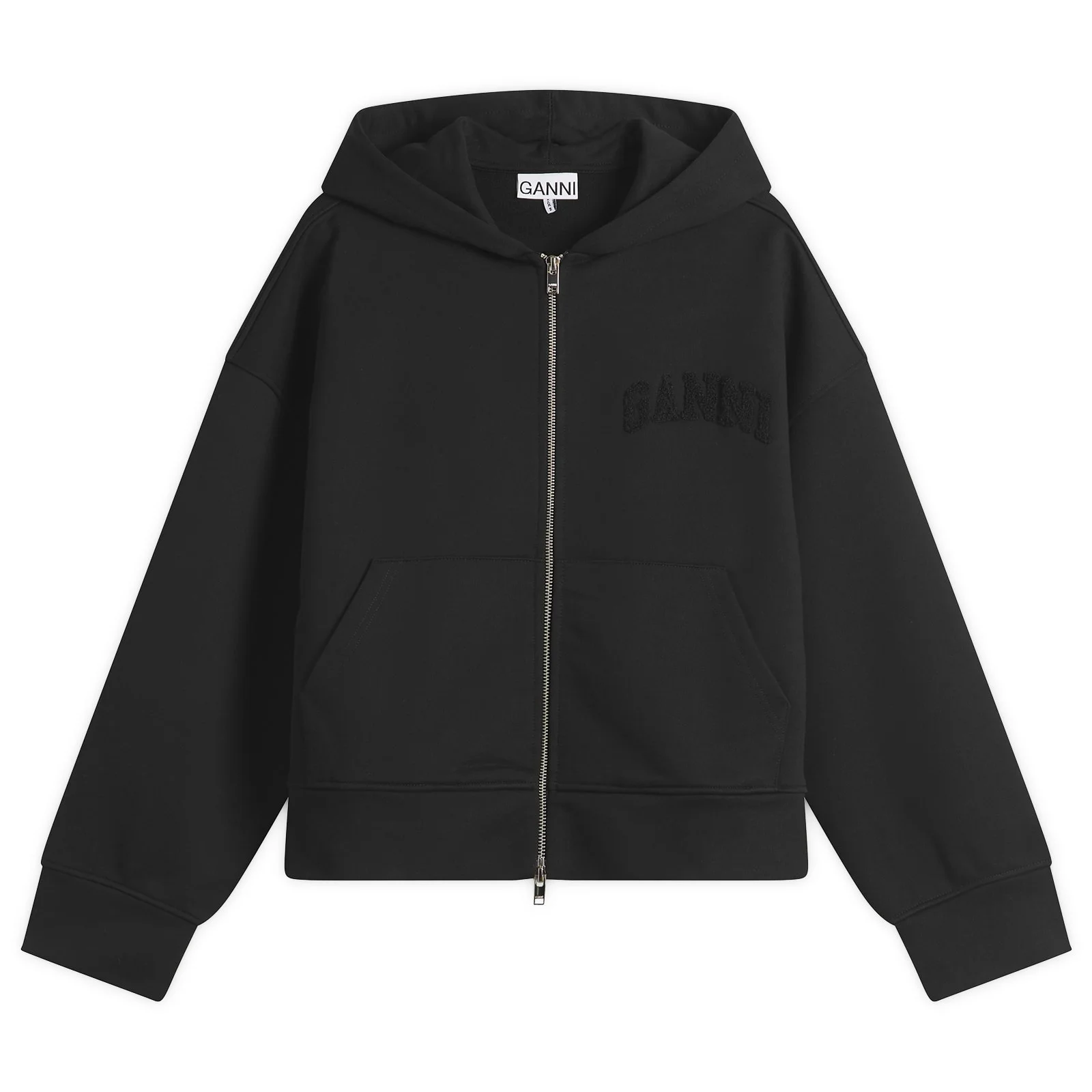 GANNI Heavy Terry Jersey Zip Hoodie - 1