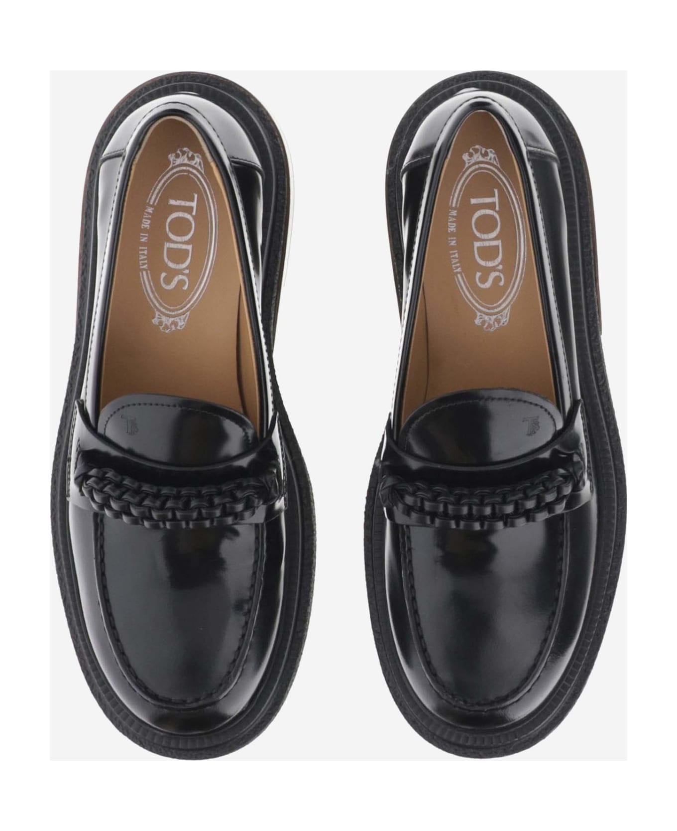 Leather Loafers With Weave - 2