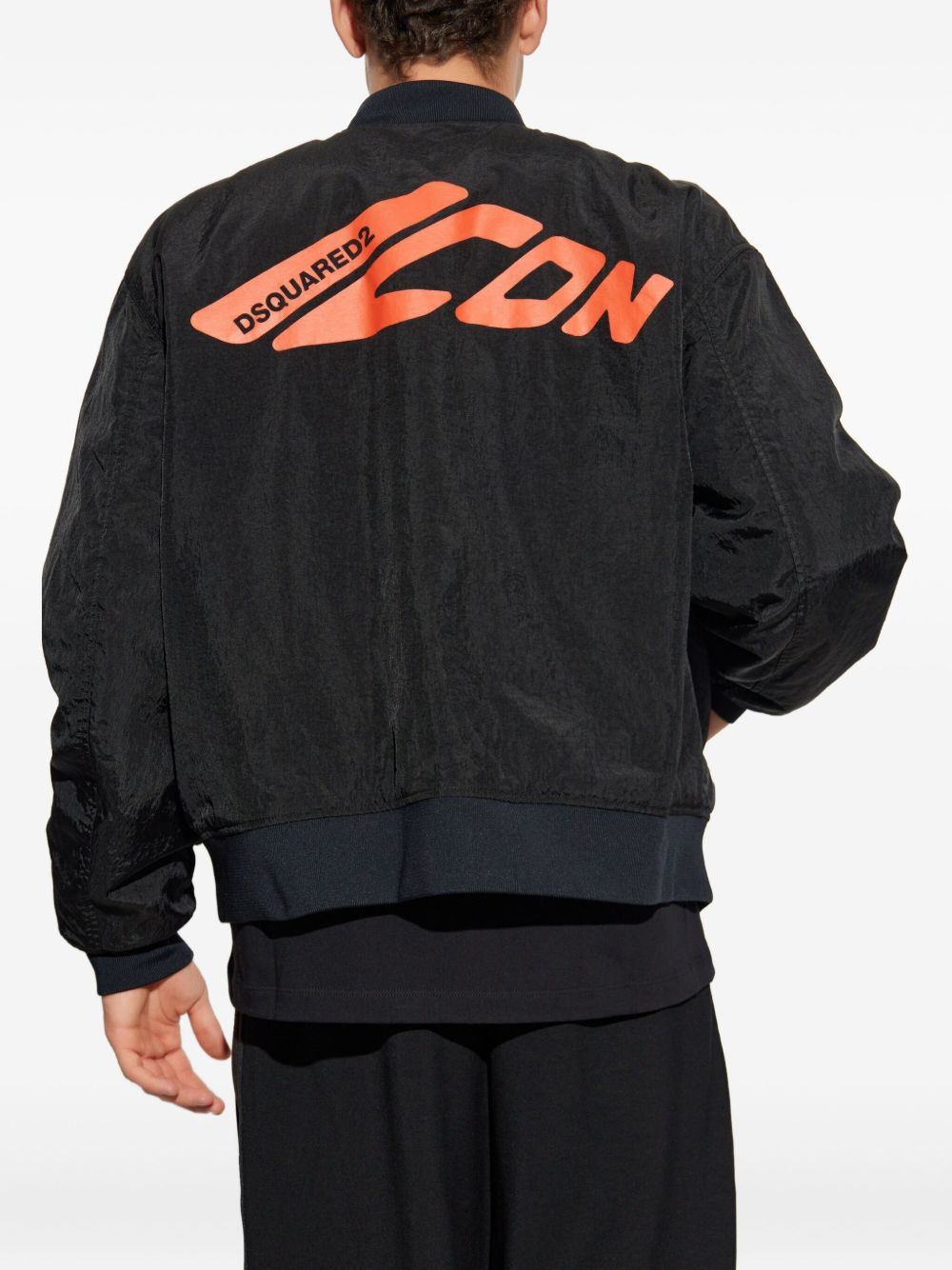 ribbed-hem bomber jacket - 4
