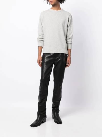 R13 distressed crew-neck sweater outlook