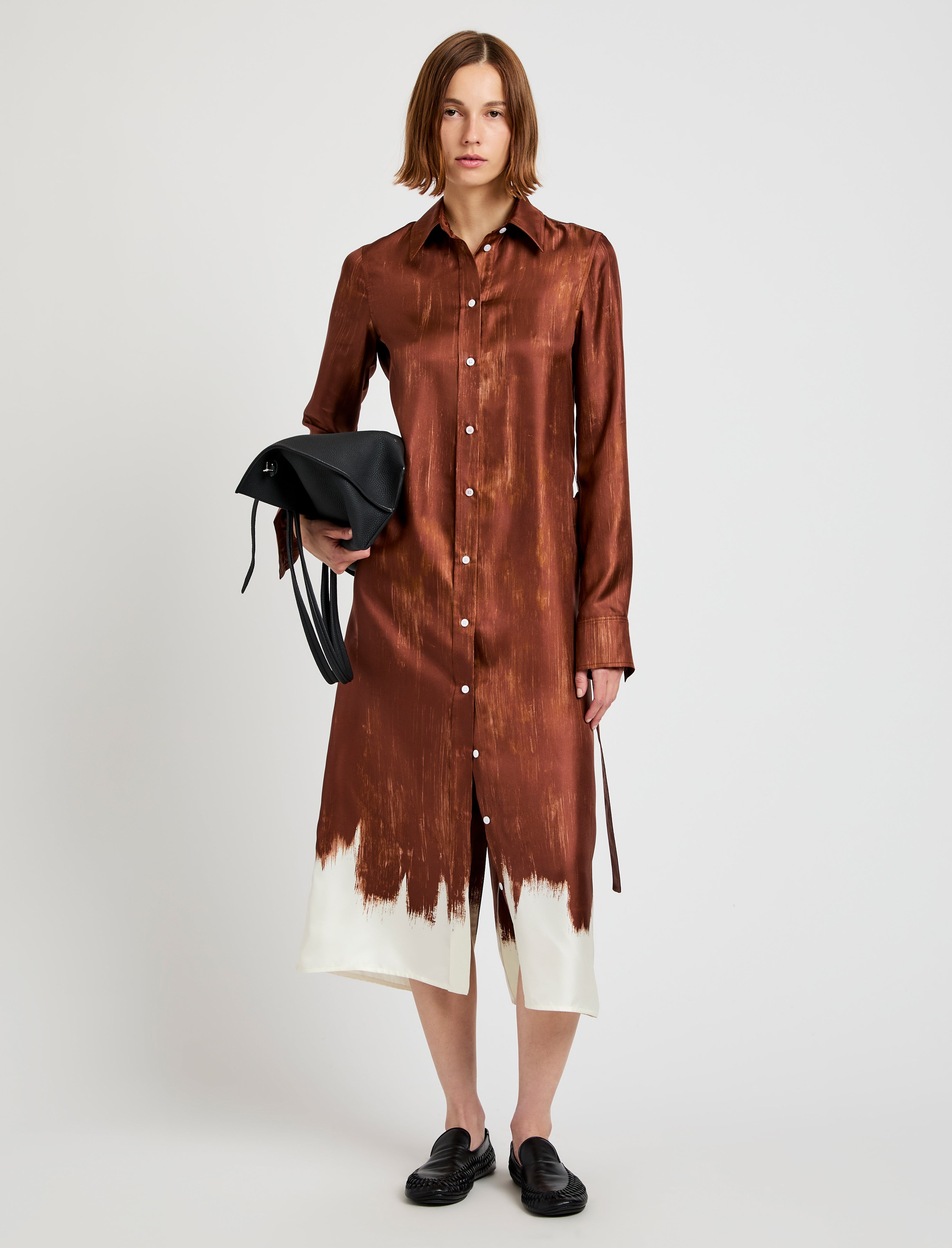 Amaya Dress in Double Printed Silk Twill - 2