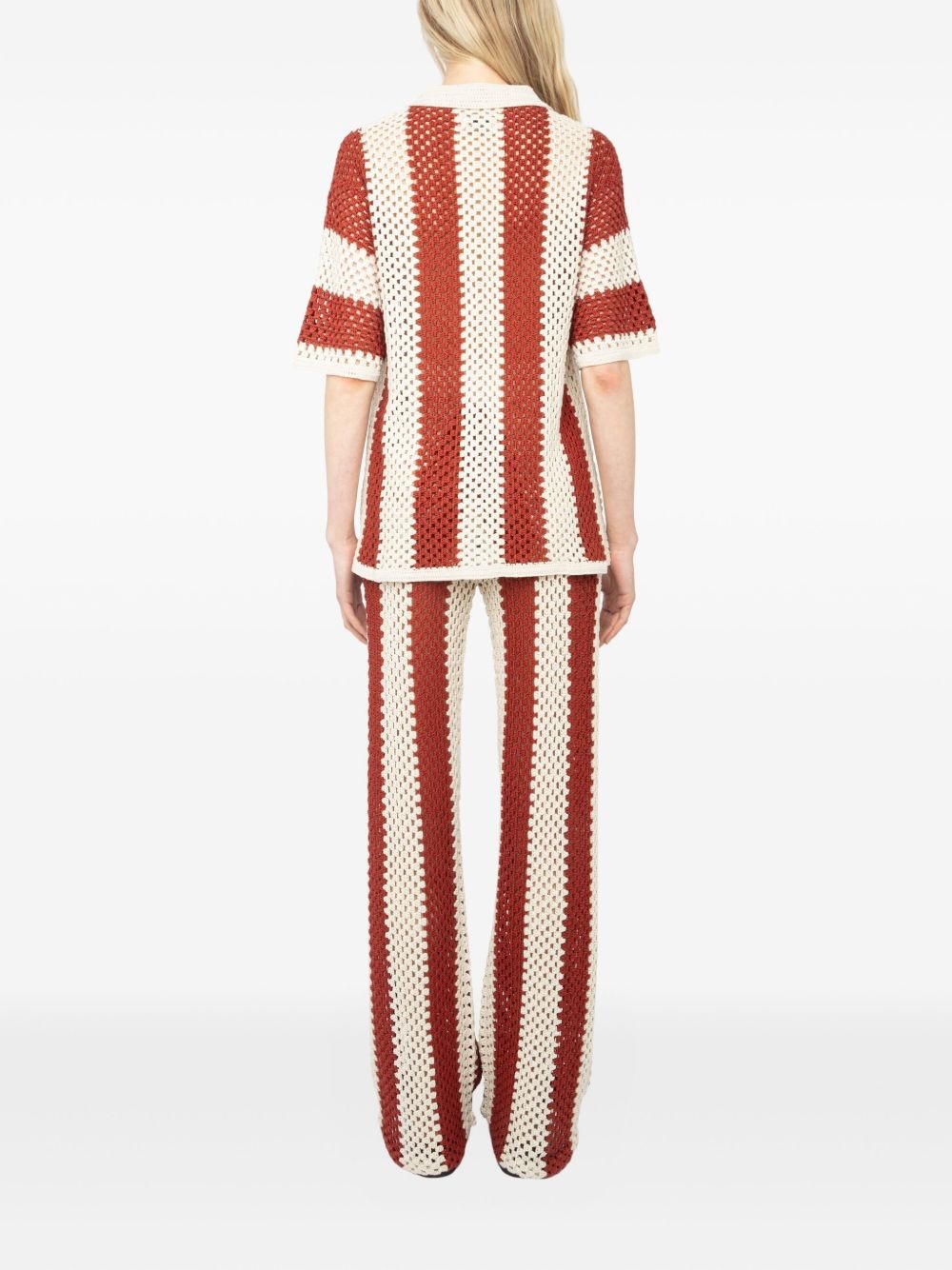 crochet-knit cardigan - 4