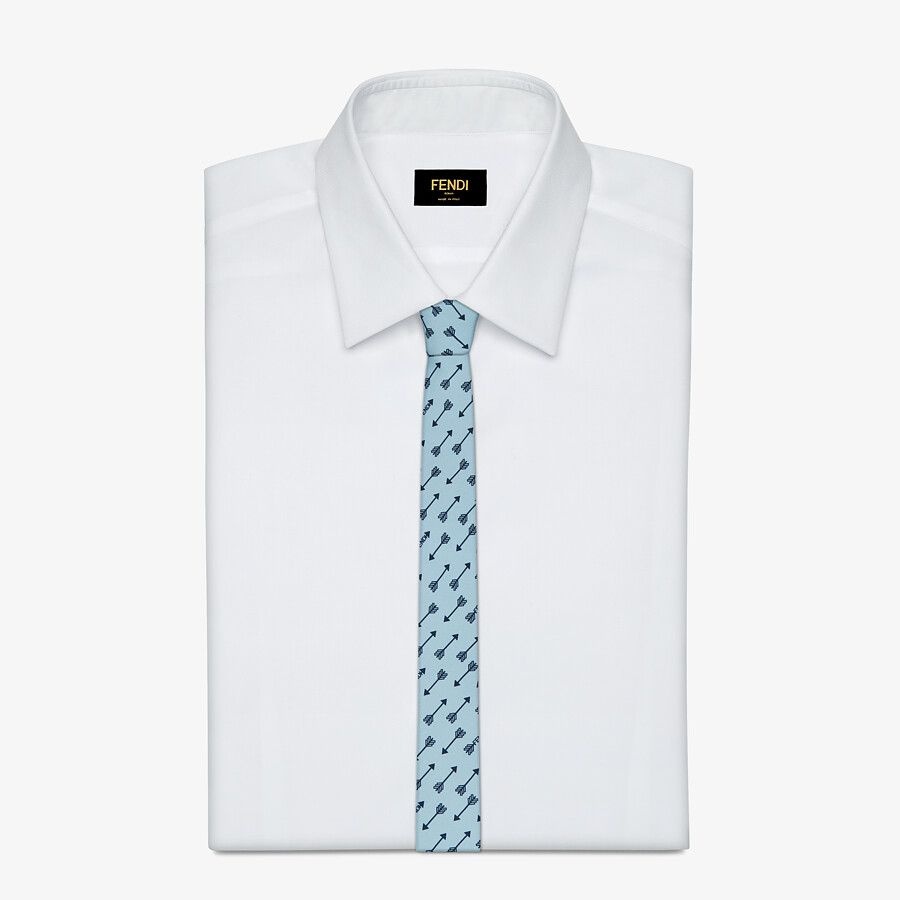 Light blue silk tie - 2