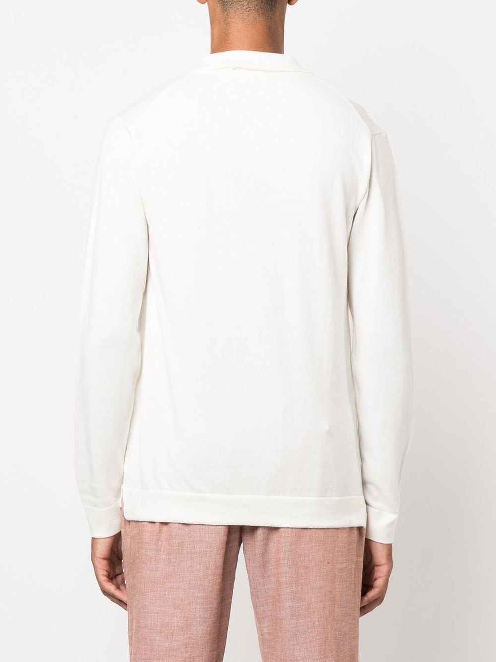 knitted long-sleeve polo shirt - 4
