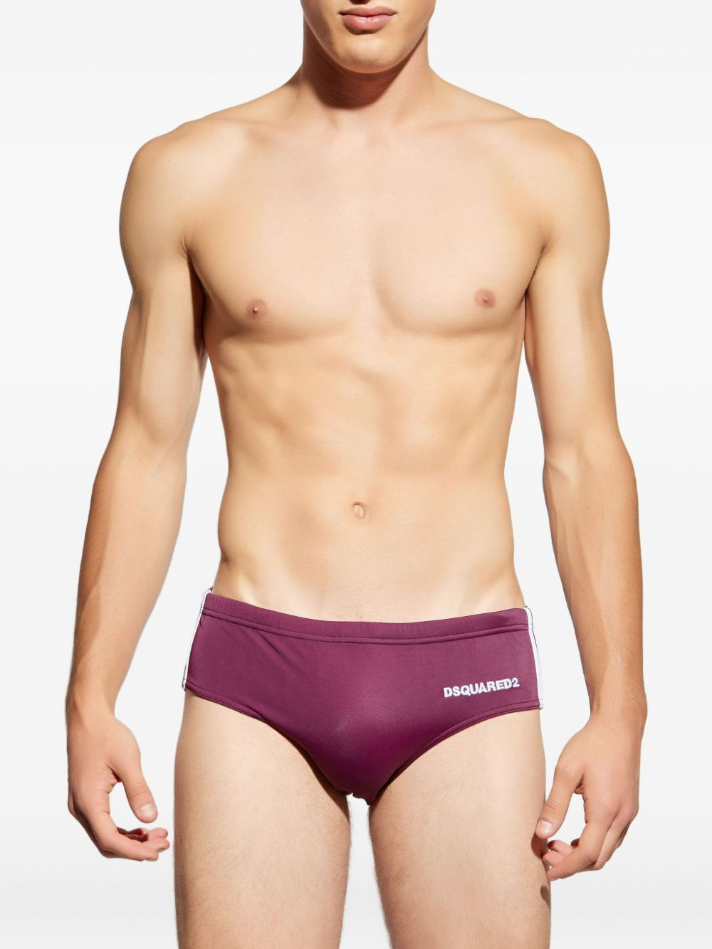 side-stripe swim briefs - 3