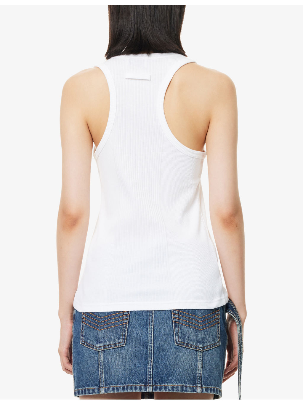 Slim-Fit Logo-Hardware Cotton-Knit Top - 4