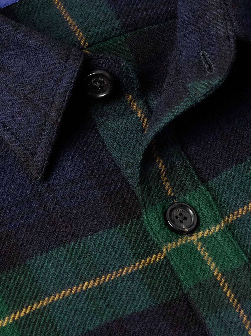 Checked Wool and Cashmere-Blend Shirt 5