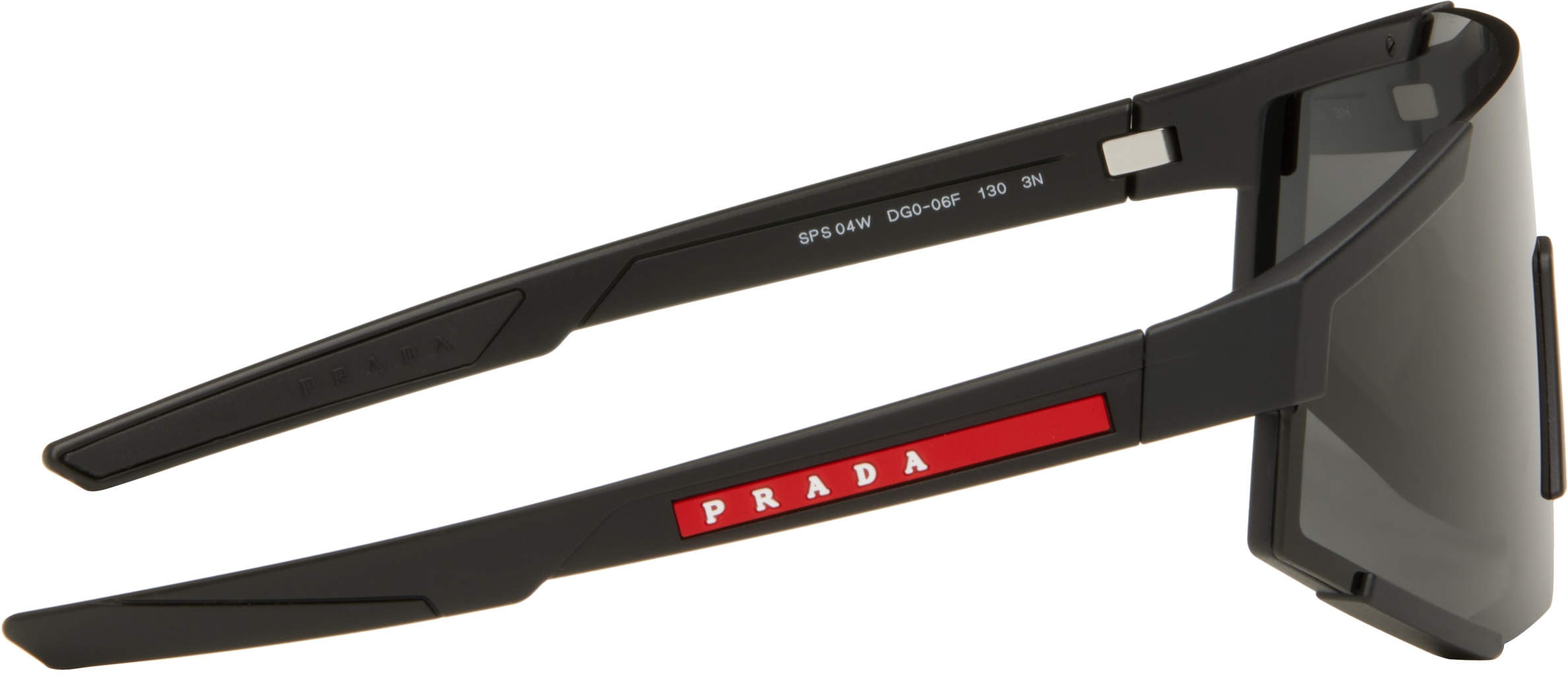 Black 'Prada' Linea Rossa Impavid Sunglasses - 3