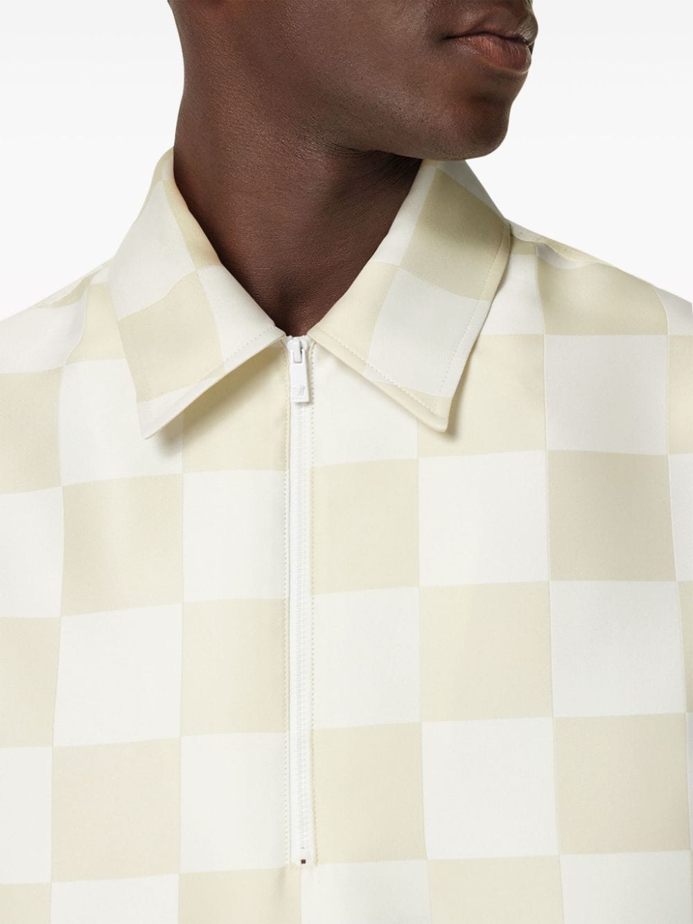 checked zip-up top - 5