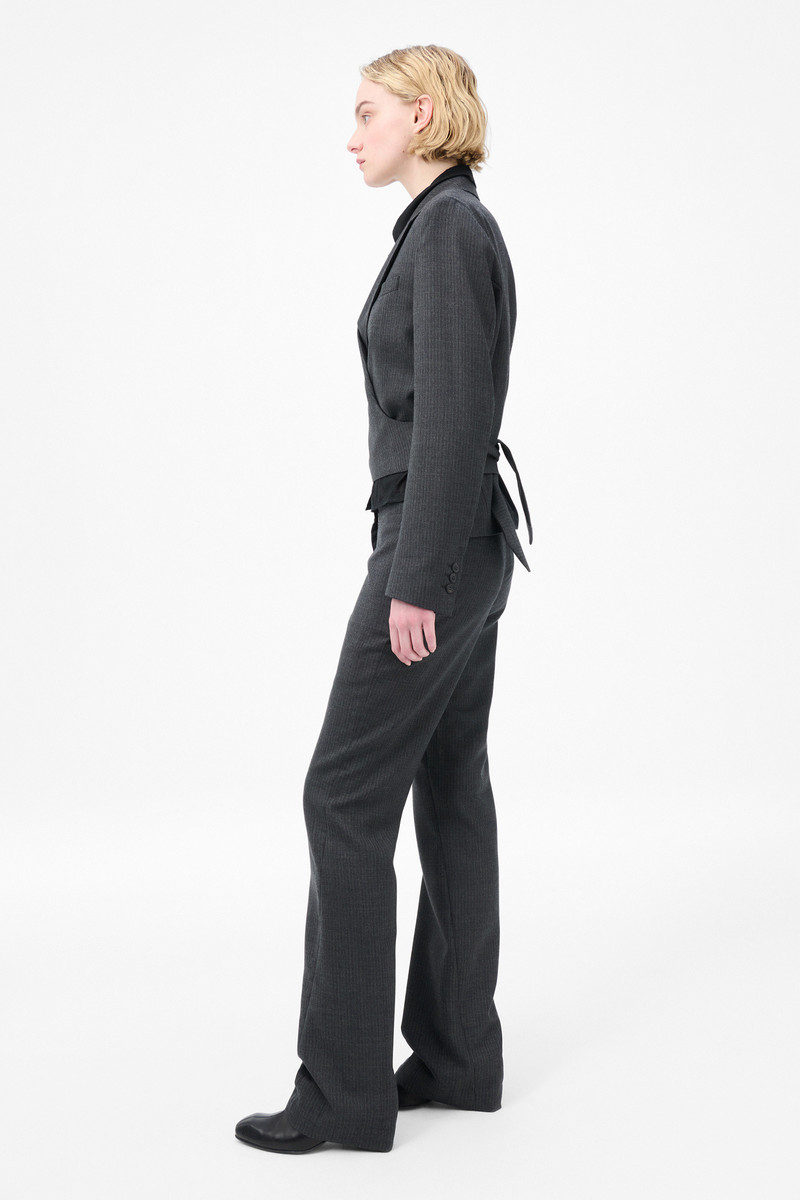 Our Legacy Wrap Blazer Smoke Grey Micro Herringbone 5