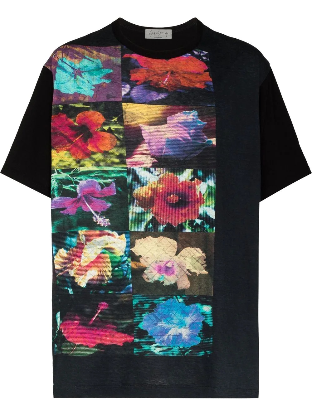 floral-print short-sleeved T-shirt - 1