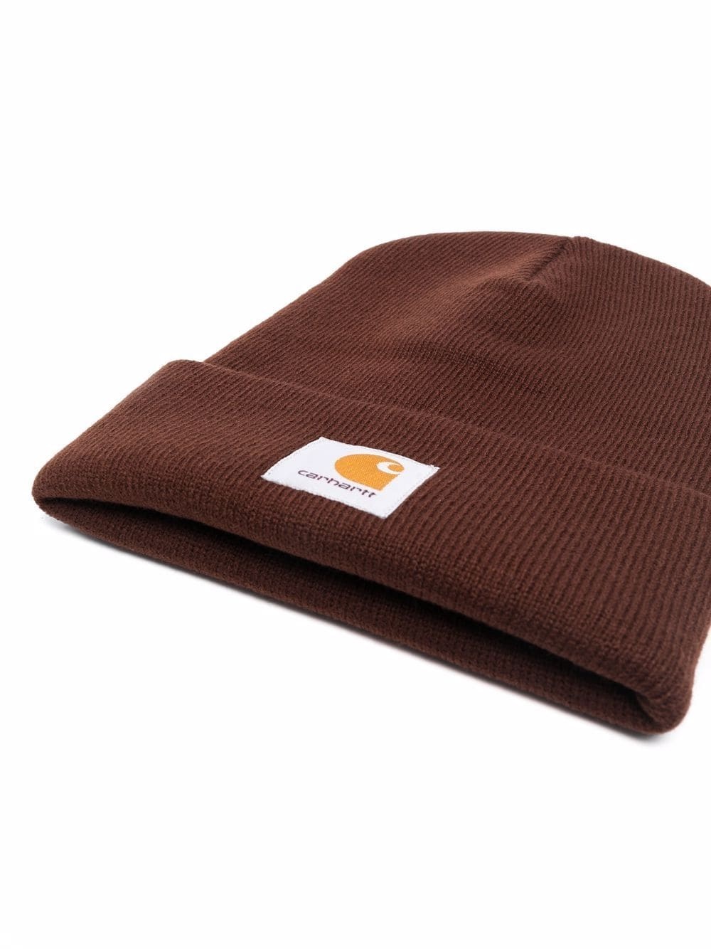 logo-patch knitted beanie - 2