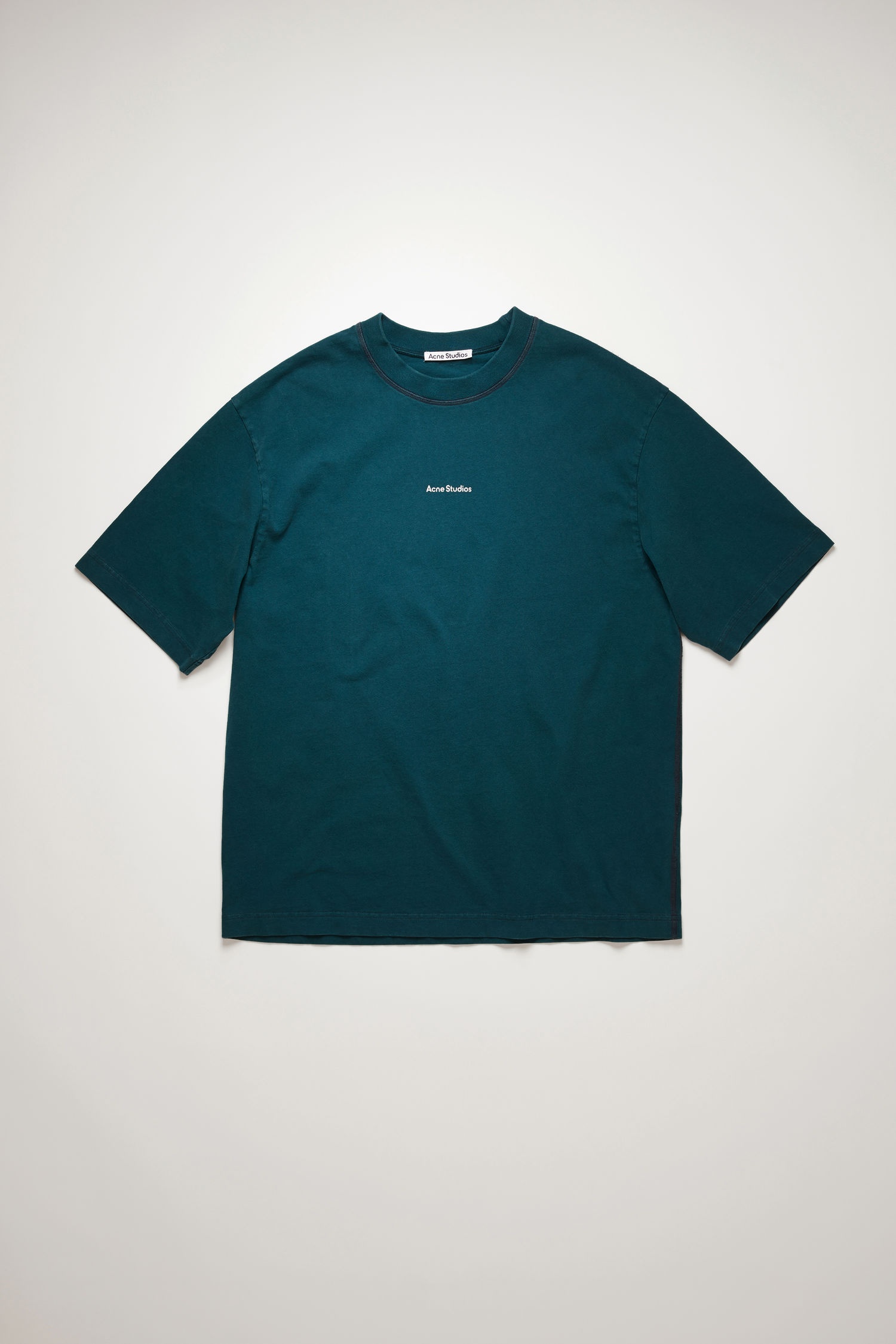 Reverse-logo t-shirt deep petrol - 1