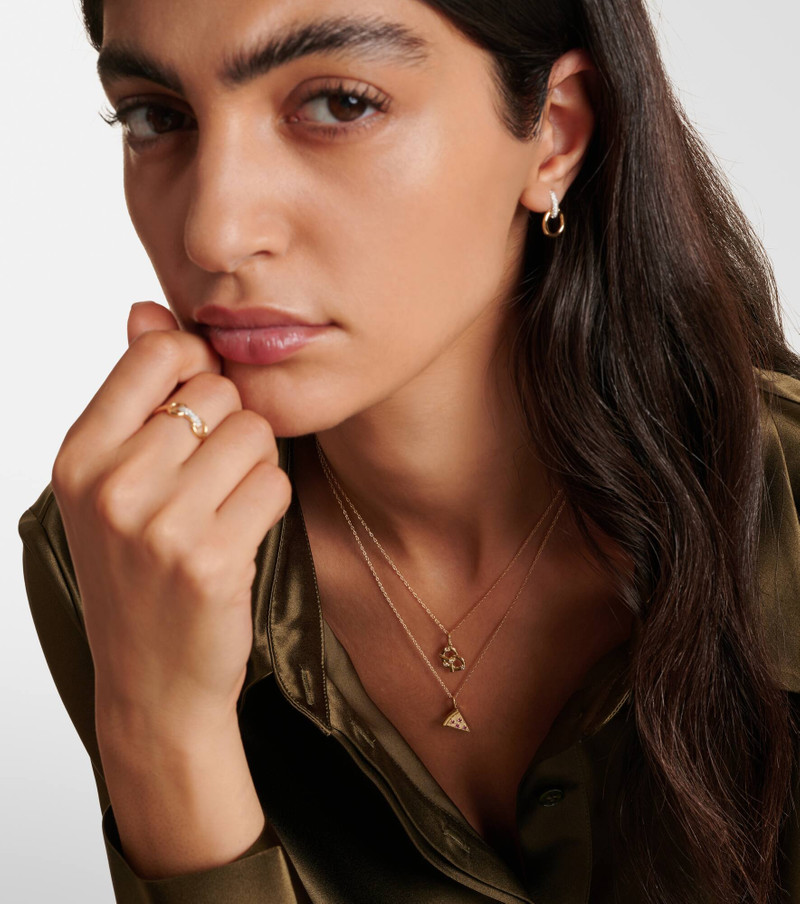 STONE AND STRAND Salt To My Pretzel 10kt gold necklace with diamonds outlook