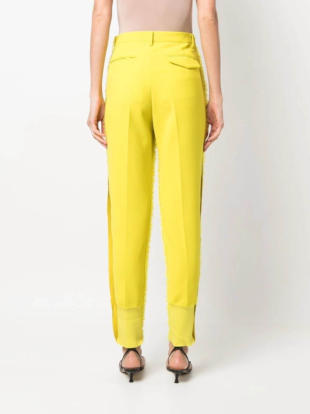 textured high-waisted  trousers - 4