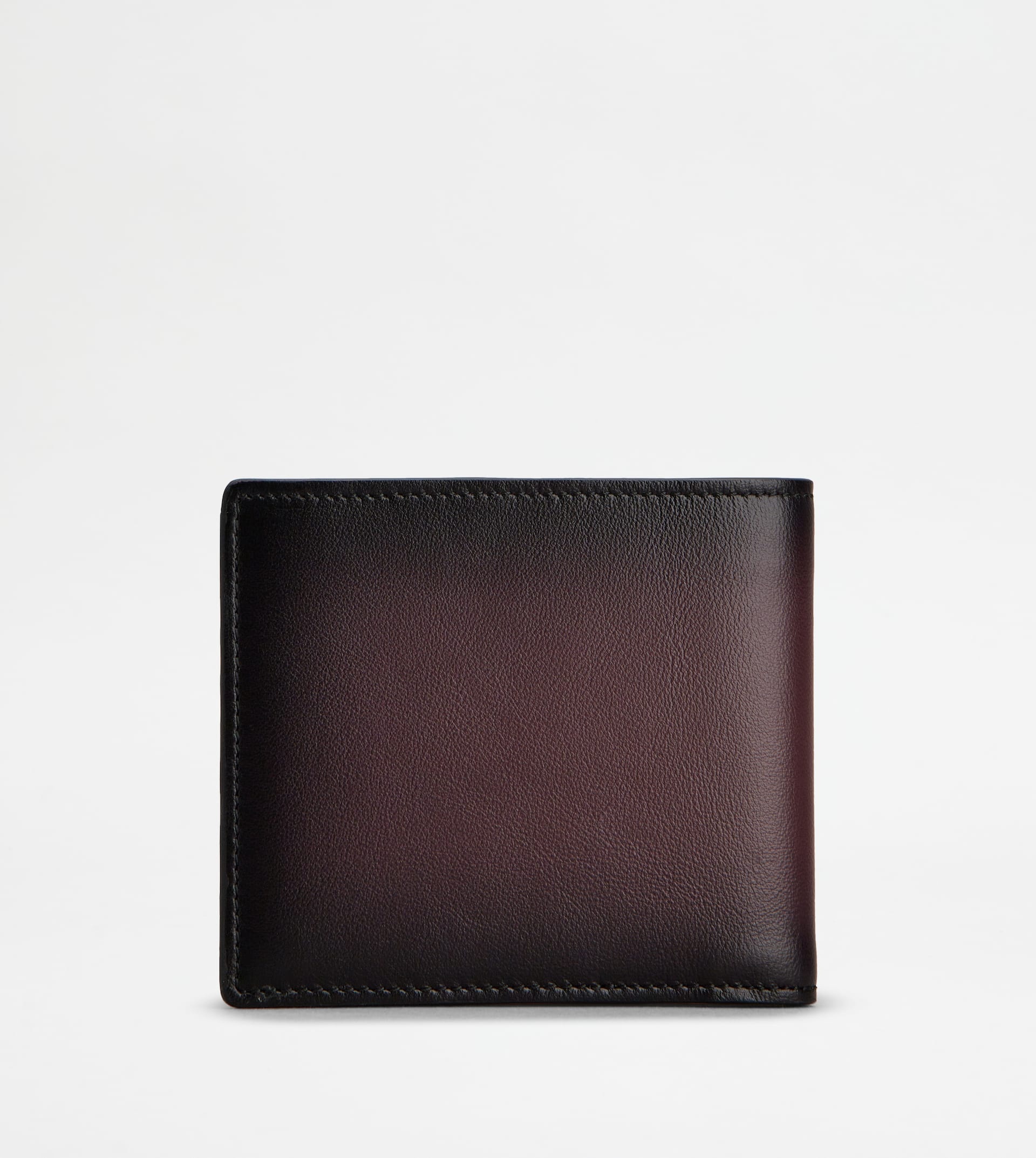 WALLET IN LEATHER - BURGUNDY, BLACK - 3