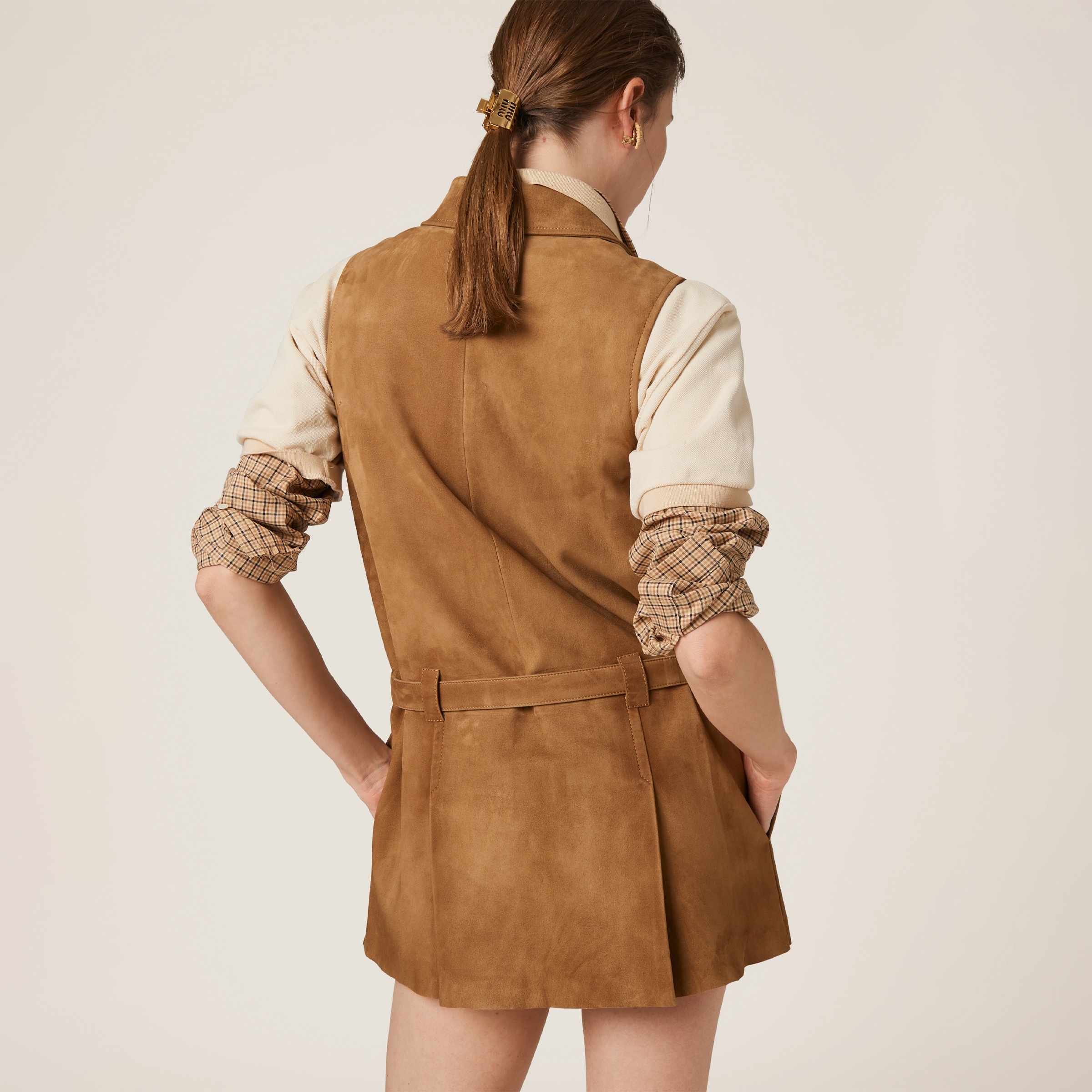 Suede nappa leather dress - 3