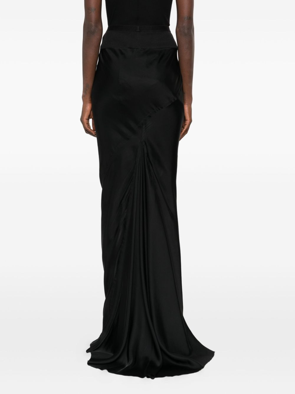 ribbed draped skirt - 4