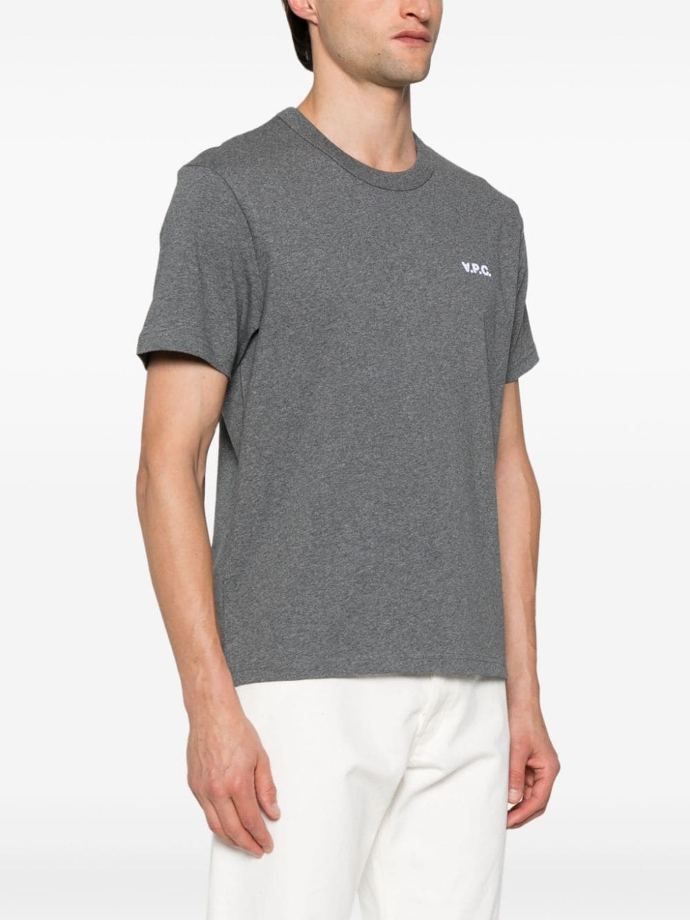 logo-embroidered cotton T-shirt - 3