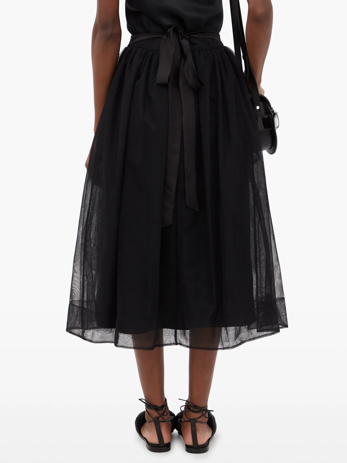 Organza and tulle midi skirt - 5