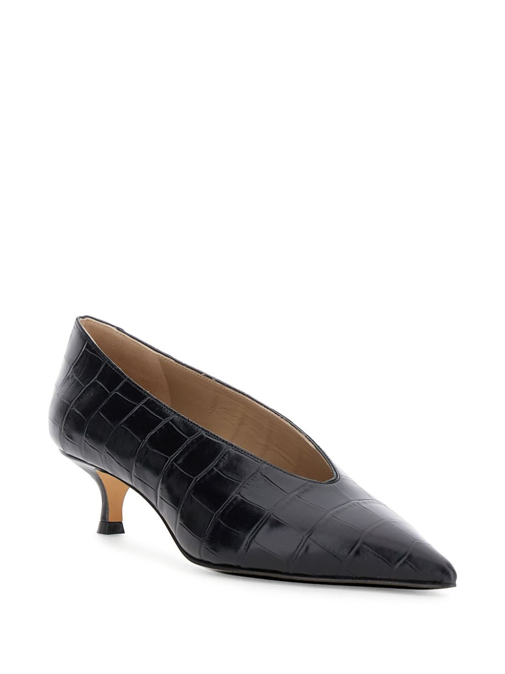 40mm Babouche crocodile-effect pumps - 2