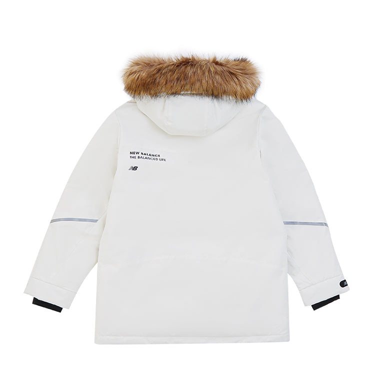New Balance Logo Down Jacket 'White' 5PC44603-IV - 2