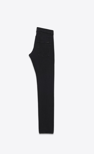 SAINT LAURENT slim-fit jeans in carbon black denim outlook