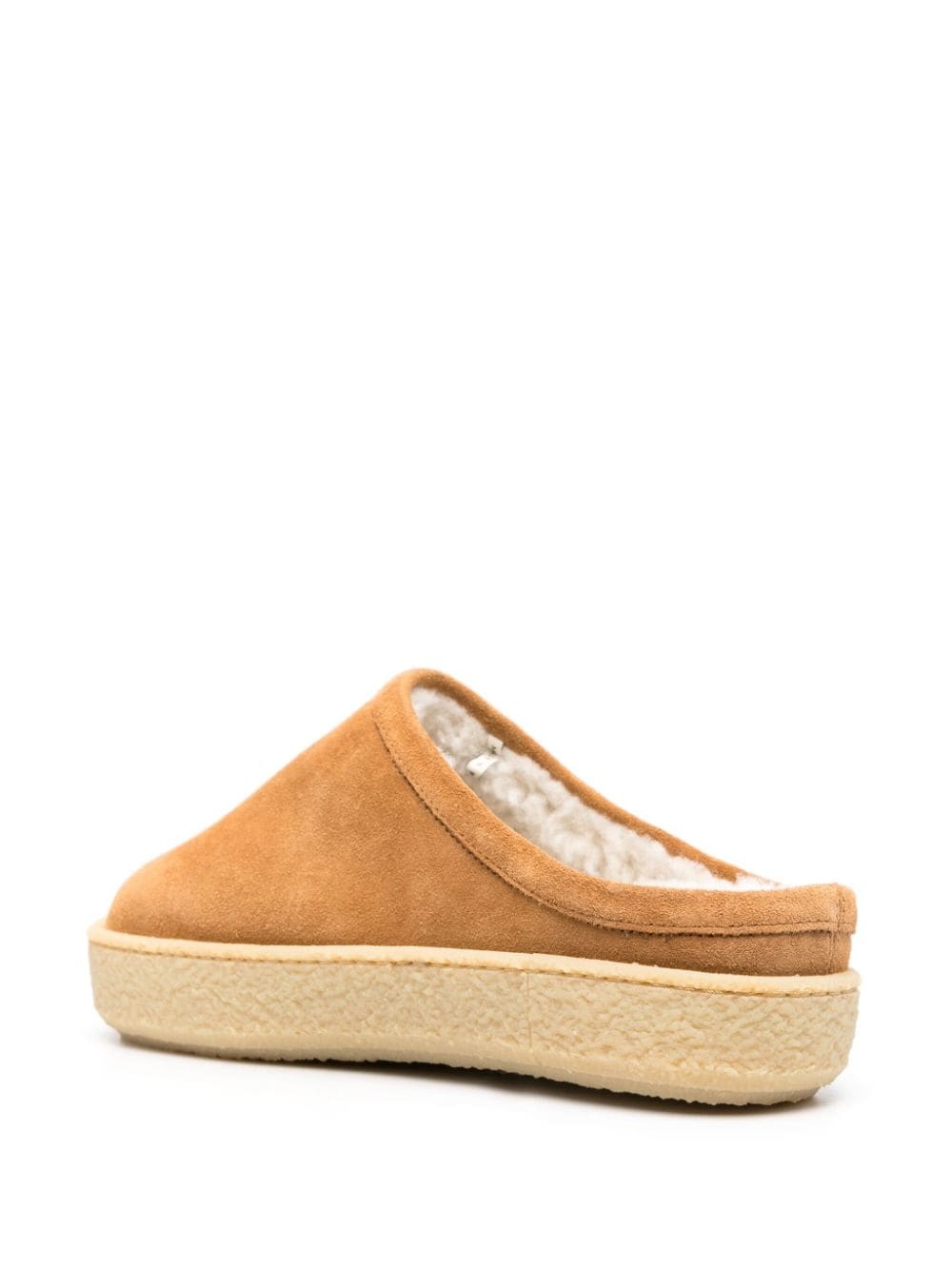 shearling suede mules - 3