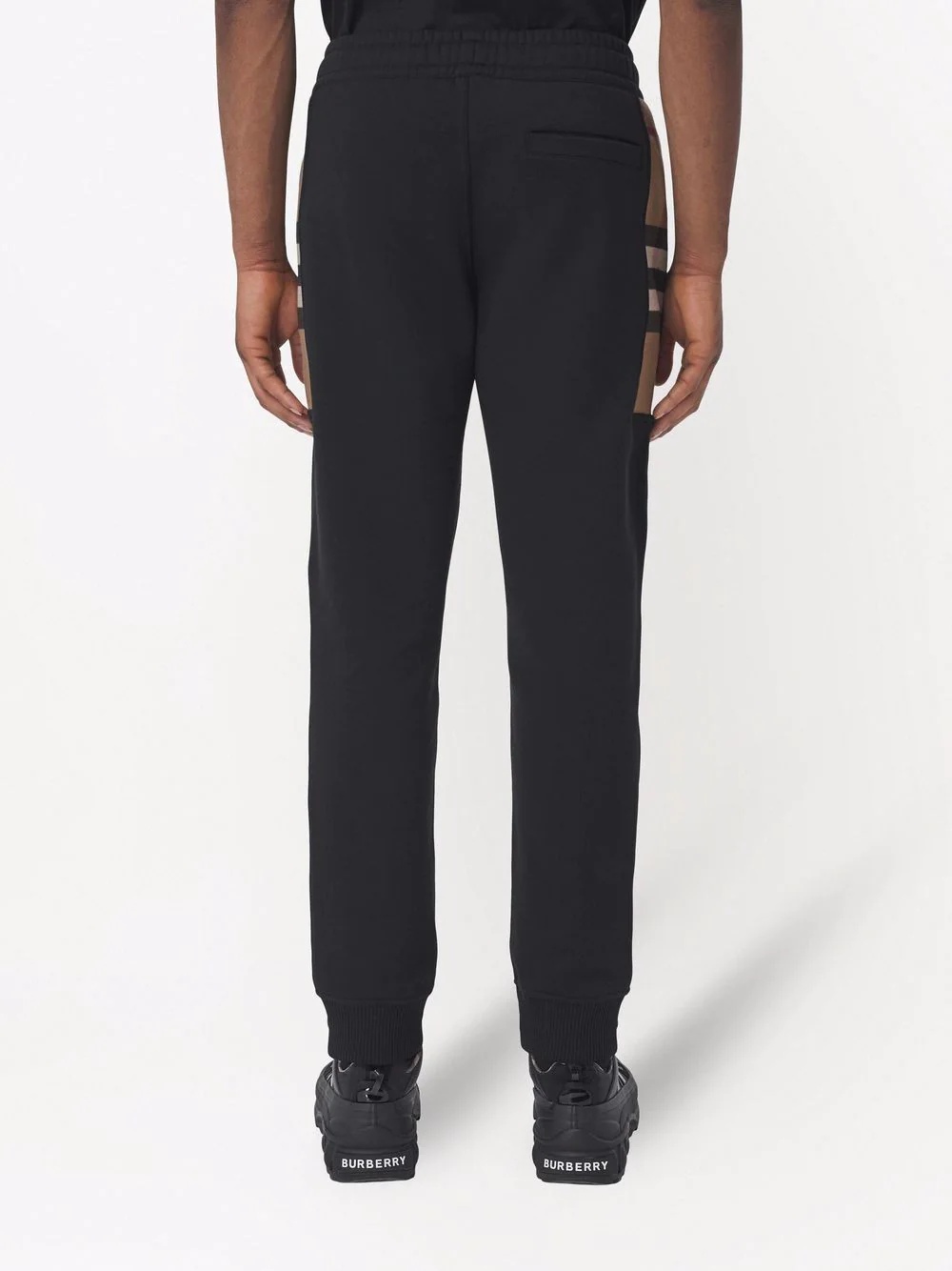 check-pattern track pants - 4