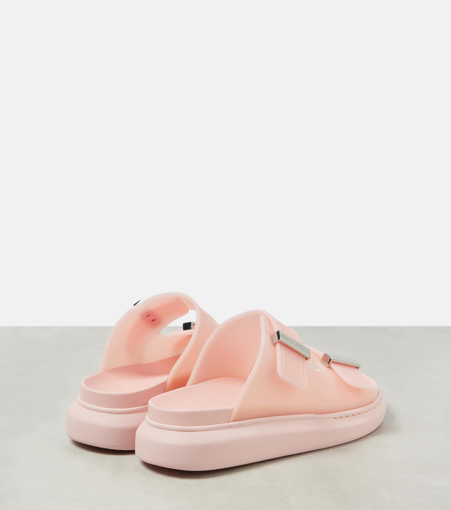 Logo platform sandals - 3