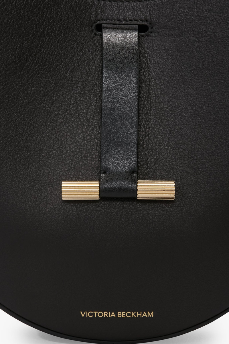 Dia Crossbody Bag In Black Smooth Leather 4