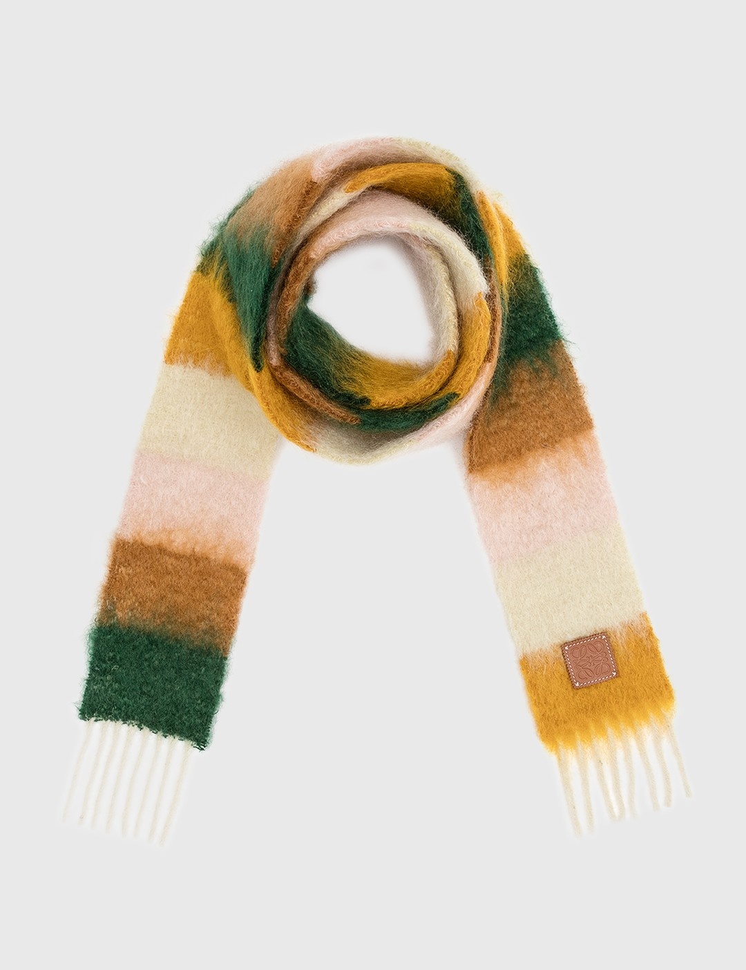 STRIPED SCARF IN MOHAIR - 1