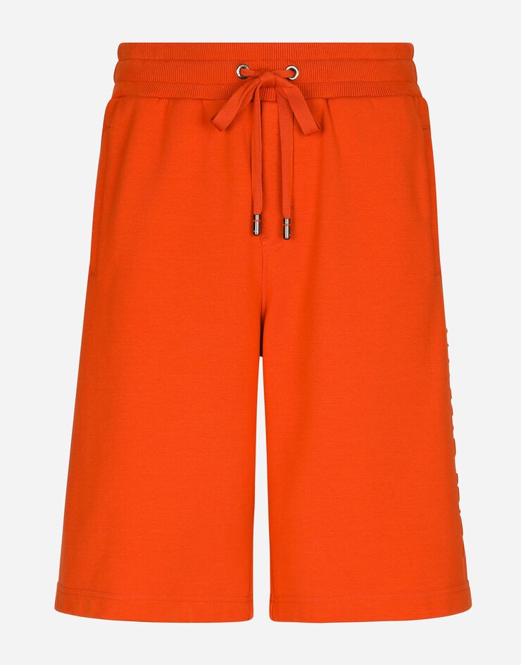Jersey jogging shorts with embossed logo - 3
