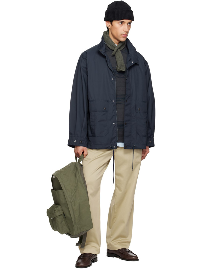 Nanamica Khaki Double Pleated Chino Trousers outlook