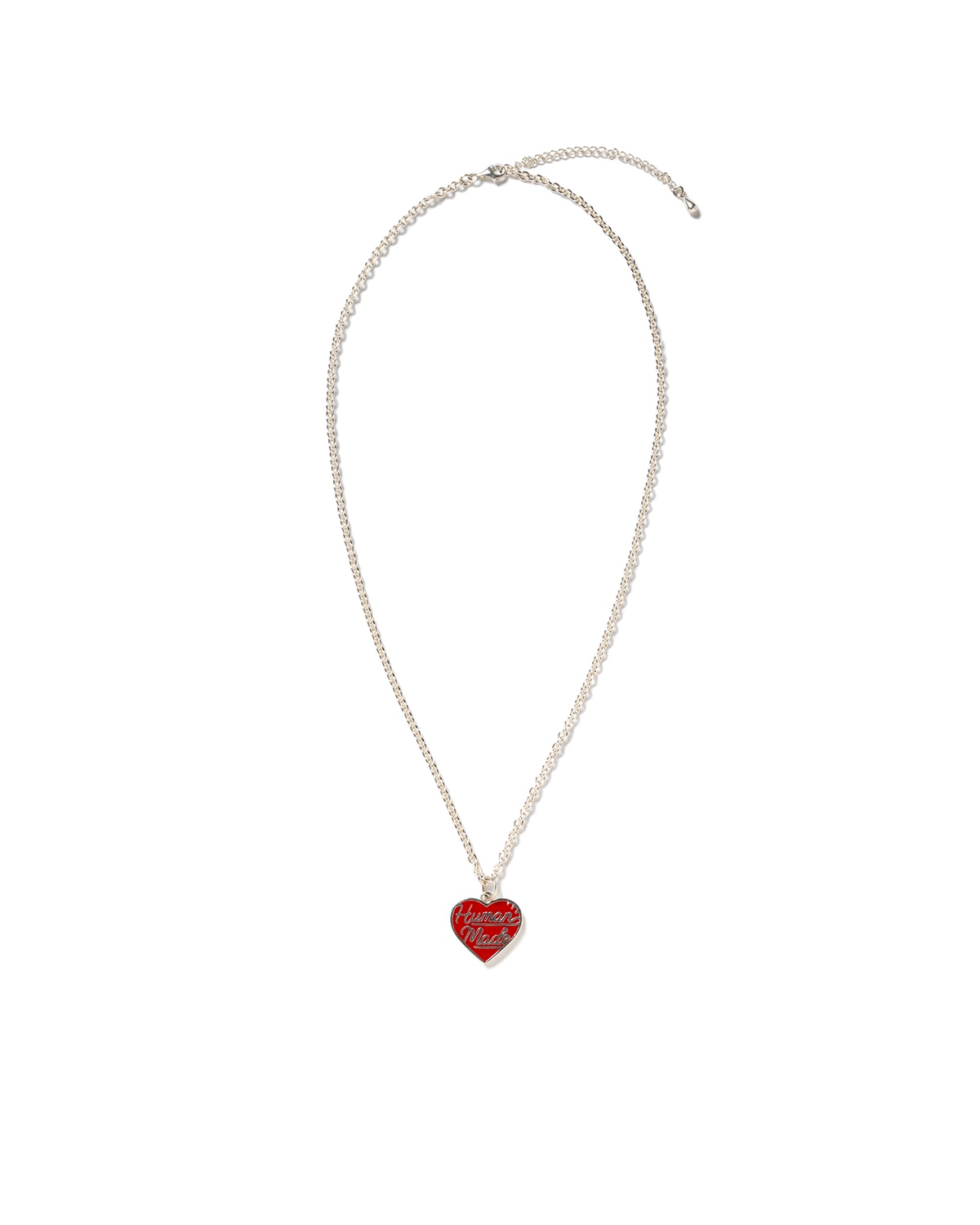 Human Made Heart Silver Necklace Red | likelihood | REVERSIBLE