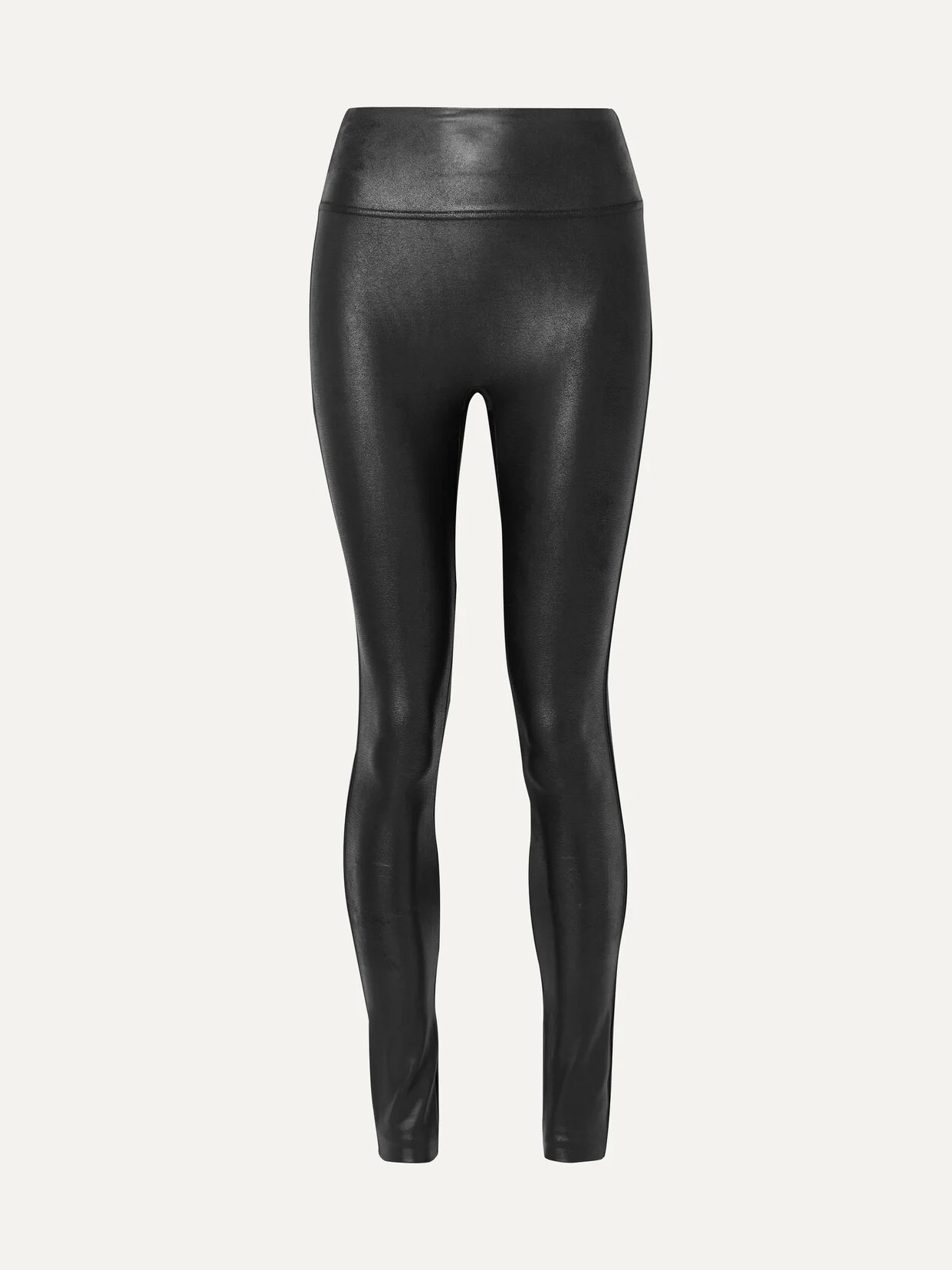 Faux Stretch-leather Leggings - 1