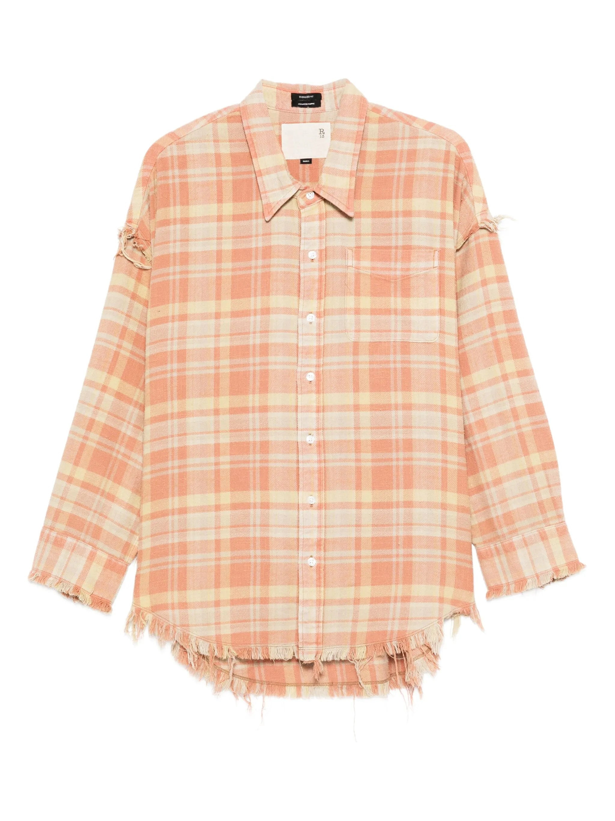 R13 Checked Cotton Shirt - 1